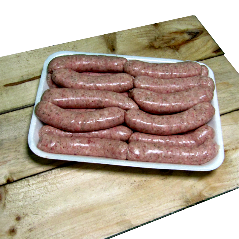 Fresh **Cumberland** Sausage JUMBO 4's (5lb) 2.27kg tray *PRE ORDER ONLY*